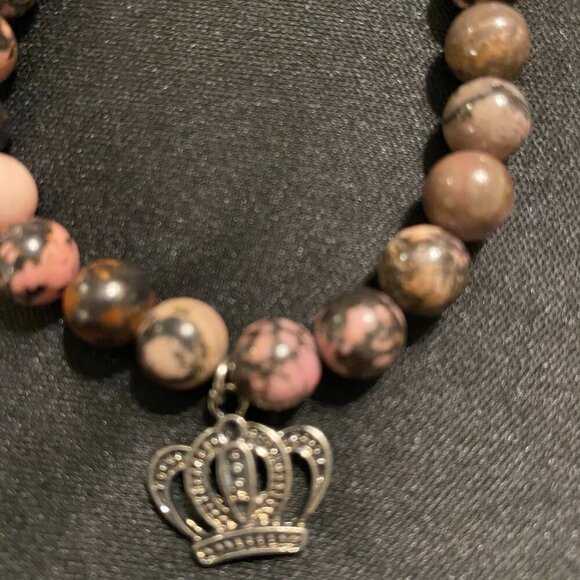 SheKind Crown Charm Beads Bracelet BadA_ _ Wife Saying w/Gift Box NIB - Picture 2 of 8